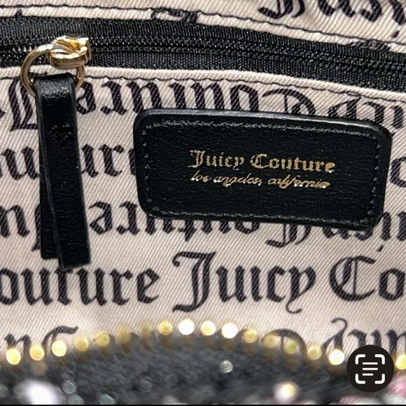 Juicy Couture Open Heart Shoulder Bag In Tweed NWOT